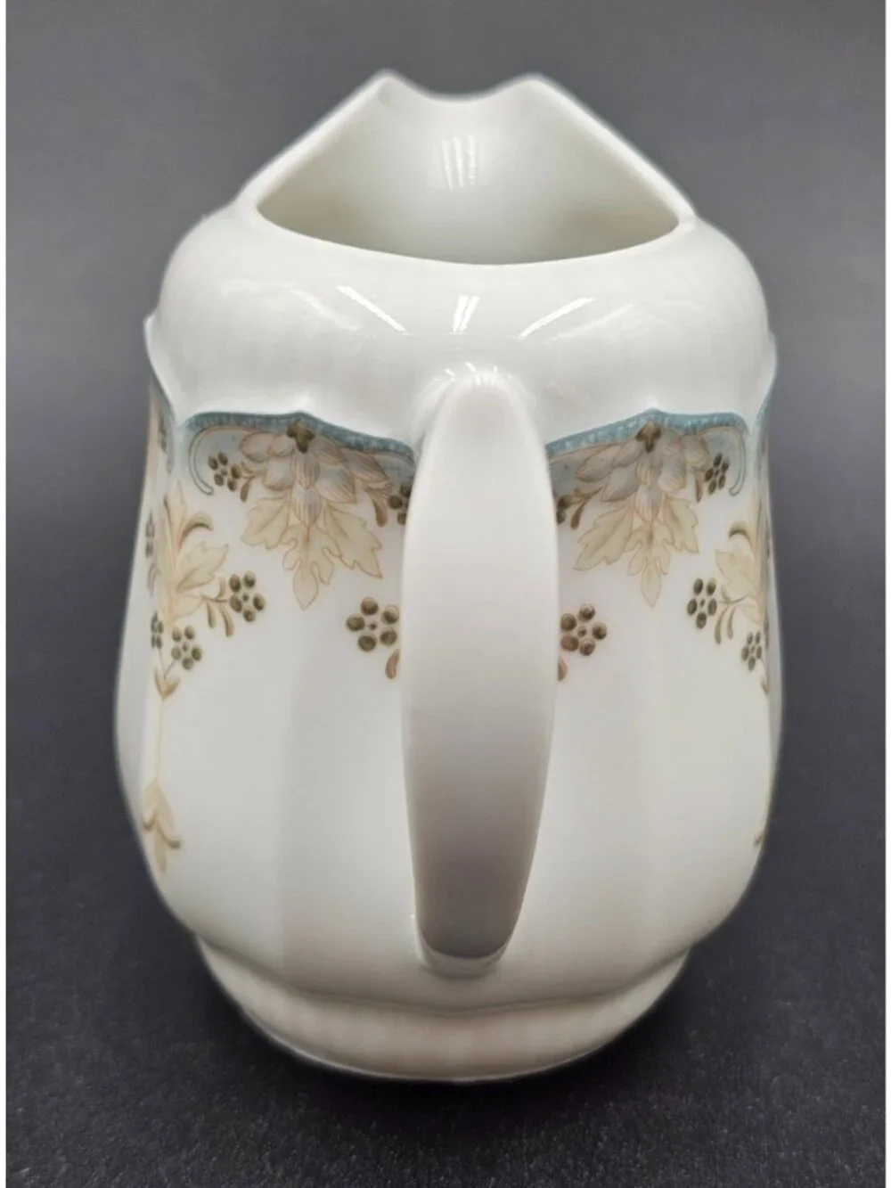 VTG Scherzer Bavaria Germany Porcelain Sugar Bowl & Creamer Set Floral Gold Trim